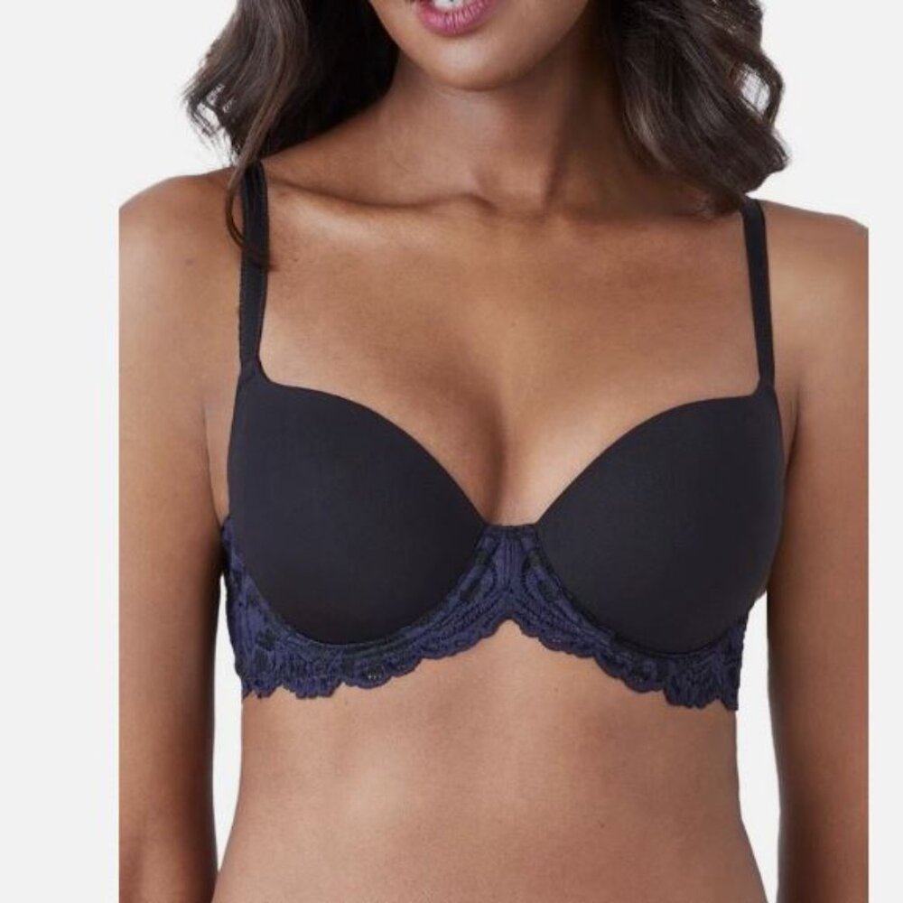 NWOT Instant Icon T-Shirt Bra Wacoal 853322 Black 32DDD